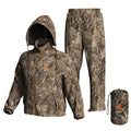 Hunt Quiet Rain Suit, Waterproof, 3000g/(㎡・24h) Breathability, Lightweight 2-Piece Hunting Rainwear for Men and Women M-XXL