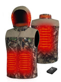 Hunt Quiet Men’s Heated Vest with Power Bank, Rechargeable Vest for Hunting (Next Camo G2, Size M-XXL)
