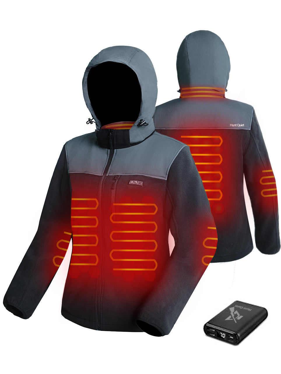Women’s Heated Jacket Fleece with Power Bank, Rechargeable Coat for Hunting (Next Camo G2, Size S-XL)