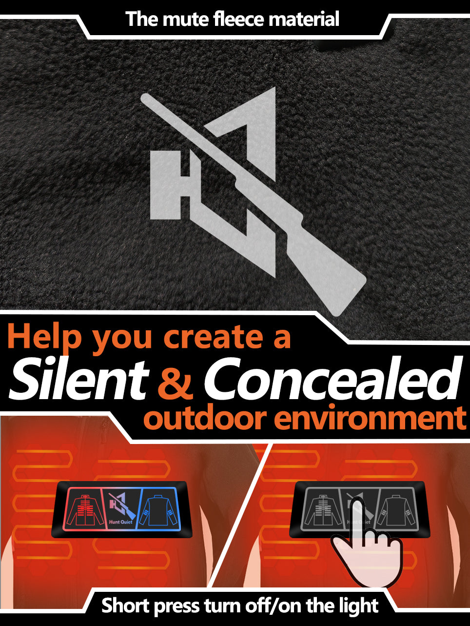 Men’s Heated Jacket Fleece with Power Bank, Rechargeable Coat for Hunting (Next Camo G2,Black,Size M-XXL)