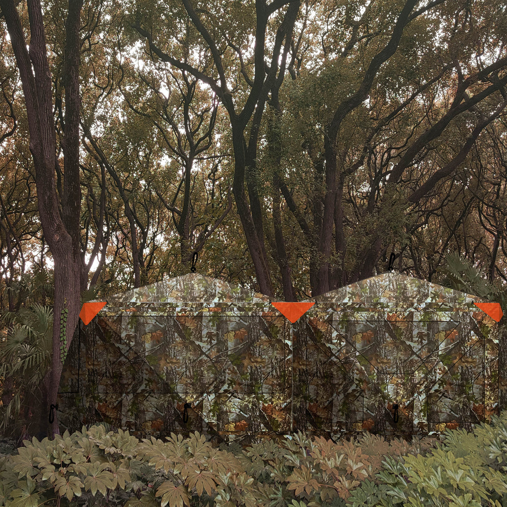 Hunt Quiet Hunting Blind, 360° See Through Ground Blind, 4-6 Person Pop Up for Deer Hunting, Portable with Carrying Bag
