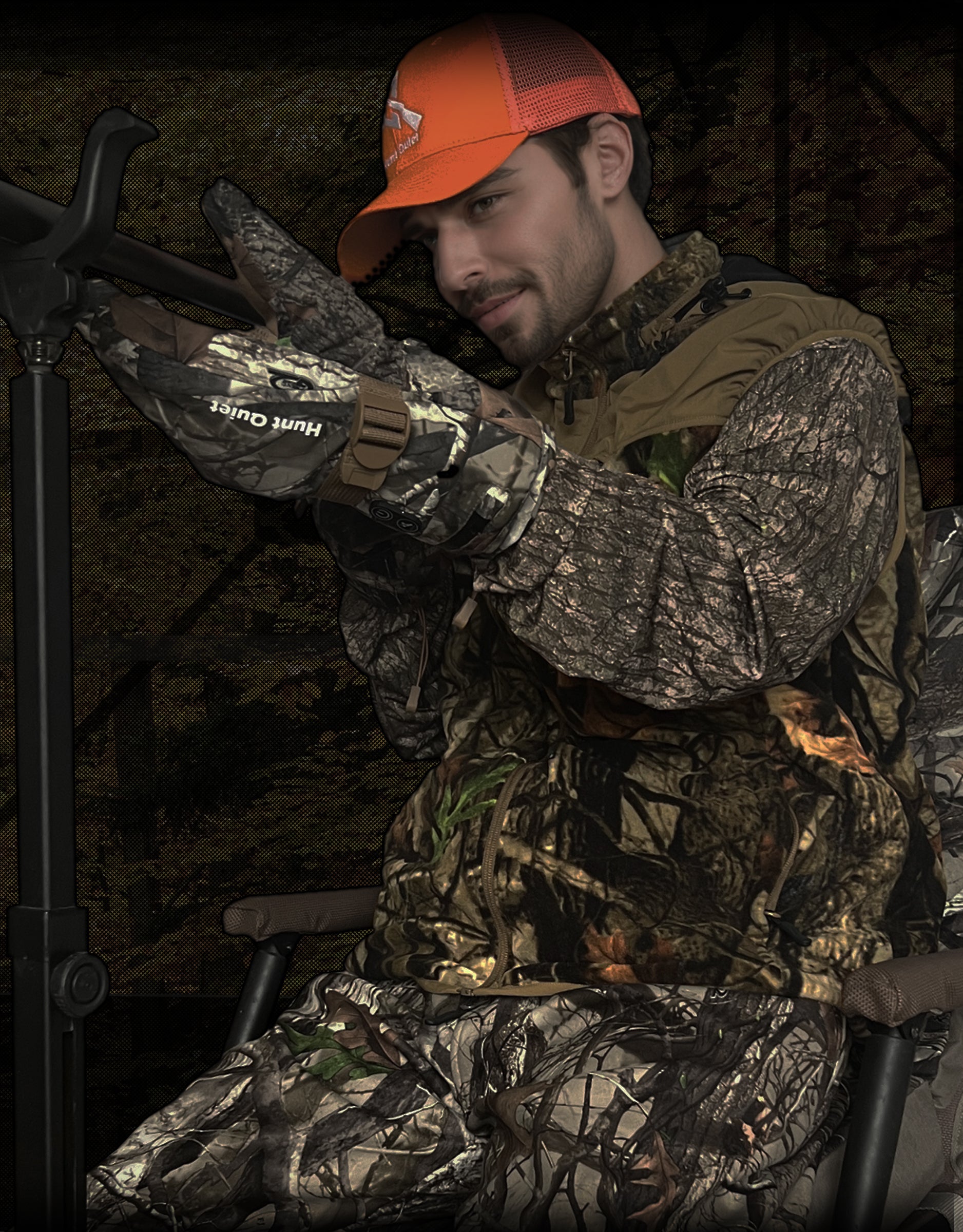 Hunt Quiet Men’s Heated Vest with Power Bank, Rechargeable Vest for Hunting (Next Camo G2, Size M-XXL)