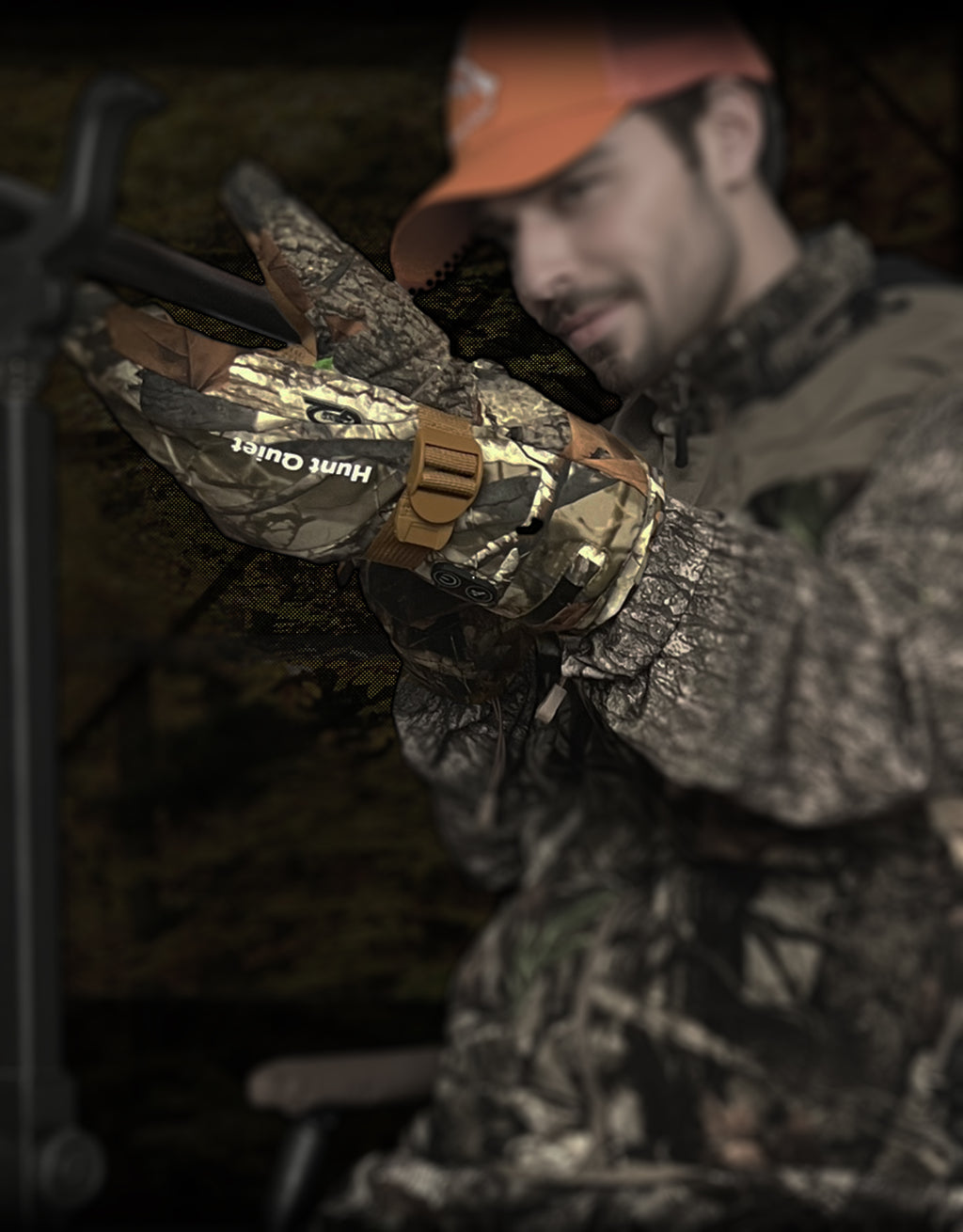 Hunt Quiet Heated Hunting Gloves 7.4V for Men and Women, 2 Batt Packs, Waterproof, Fleece Lined Next Camo G2, M-XXL
